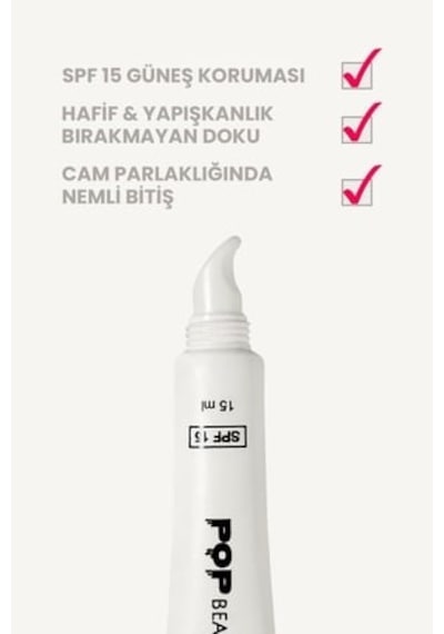 Pop Beauty Dudak Nemlendirici Lip Gloss SPF15 Popdudak