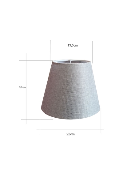 Abajur Başlığı Açık Gri 22cm Açık Gri
