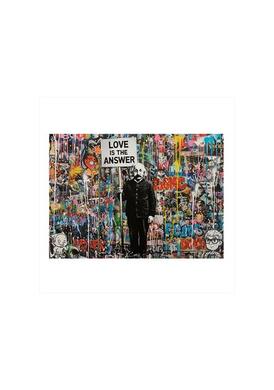 Aşk Ve Graffiti Dekoratif Mdf Tablo