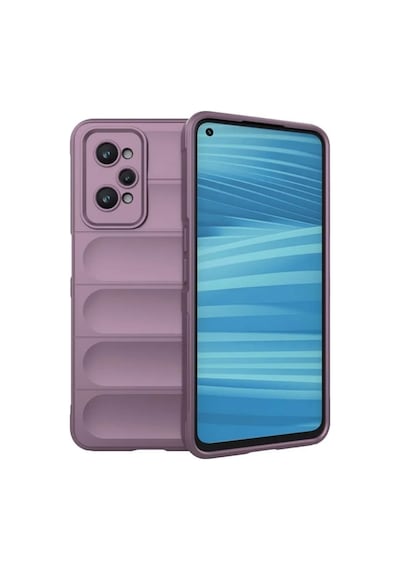 Realme GT2 5G Uyumlu Silikon Kılıf - Kamera Korumalı Esnek Yeni Nesil Airbag Kapak - Mor
