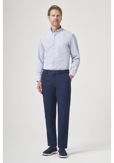İmza Lacivert Yan Cep Comfort Fit Pamuklu Chino Pantolon 1003260211 Koyu Lacivert