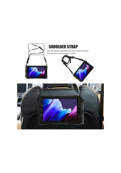 Samsung Galaxy Uyumlu Tab Active 3 T577 Tablet Kılıfı Defender Askılı Tank Zırh Silikon Yüksek Koruma Kılıf