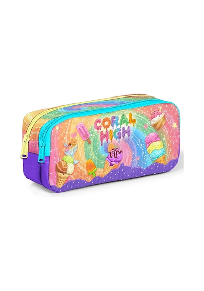 Coral High Kids Milka Dondurma Desenli 3 Lü Okul Çanta Seti Set0133254 Mor - Açık Pembe
