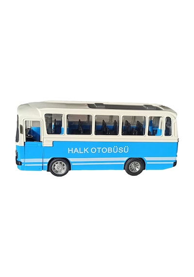 Oyuncak Metal Halk Otobüsü Pilli Sesli Işıklı Çek Bırak Özellikli
