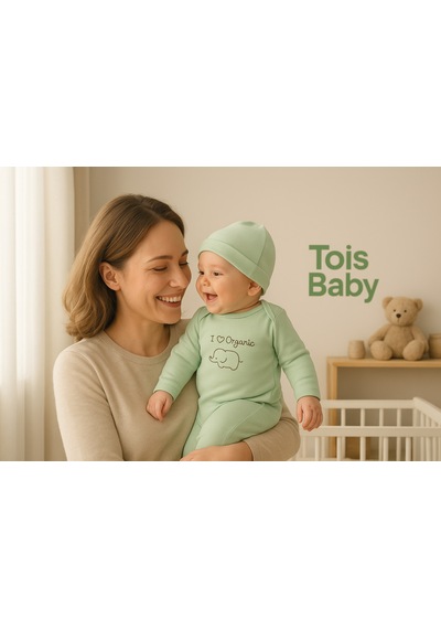 Tois Baby Organik Hastahane Çıkışı Bebek Takımı 0-3 Ay Fıstık Yeşili Fıstık Yeşili