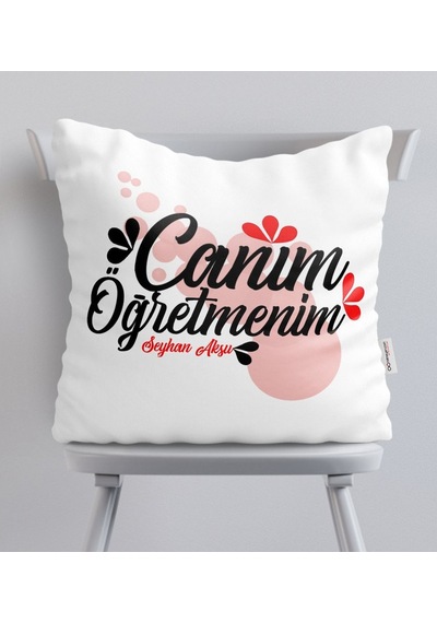 Kişiye Özel Canım Öğretmenim Saten Yastık - 3