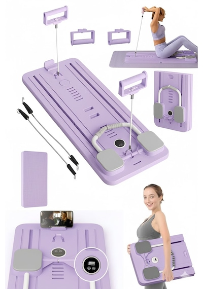 Çok Amaçlı Pilates Egzersiz Aleti, Pilates Reformer, Pilates Aleti Lila