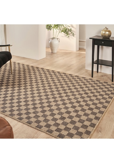 Kaşmir Halı Kilim Jüt Dorne Brown Salon Mutfak Halısı Yolluk Kahverengi