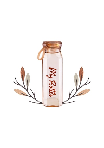 My Bottle Köşe Cam Matara 500 Ml - Renk Seçenekli Kahverengi