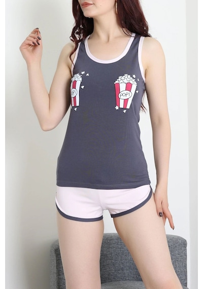 Modi Şortlu Pijama Takımı Antibeyaz - 52357.2161. Açık Mavi - Beyaz