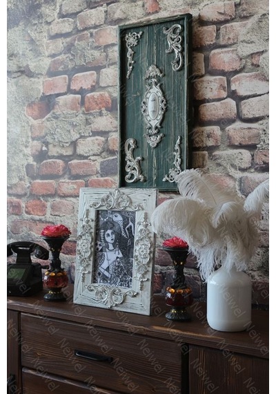 Neiwel Vintage Flora Resim Ve Ayna Çerçevesi Beyaz