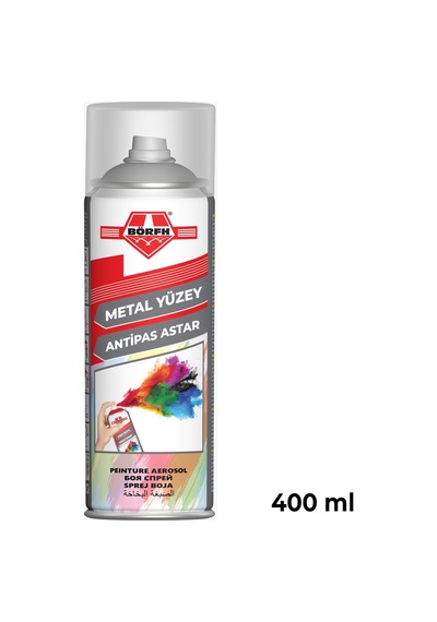Börfh Ral 7042 Metal Yüzey Astarı Anti Pas Önleyici Sprey 400 Ml Anti Rust Primer