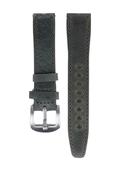 Fro Lw38-43 20 Mm Hakiki Deri Spor Yeşil Kordon Silver Toka