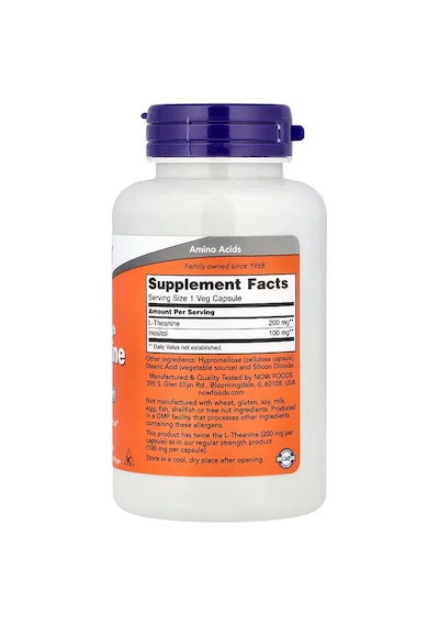 Now Foods Double Strength L-theanine With İnositol 120 Veg Capsules