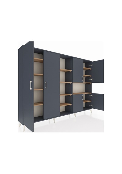 Arges Dolap 13 Raflı 6 Kapaklı 220x30x163 Antrasit-antrasit/çam Antrasıt/atlas Çam - Antrasıt Arges Dolap 13 Raflı 6 Kapaklı 220x30x163 Antrasit-antrasit/çam Antrasıt/atlas Çam - Antrasıt