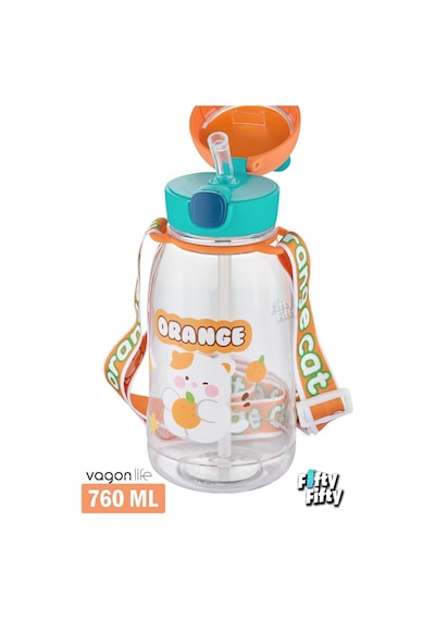 Vagonlife Pipetli 3d Hayvan Figürlü Çocuk Su Matarası 760 ML -ffvgn2021