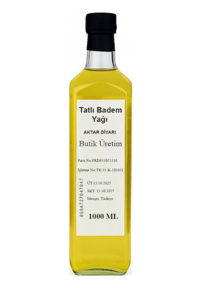 Aktar Diyarı Tatlı Badem Yağı 1 L