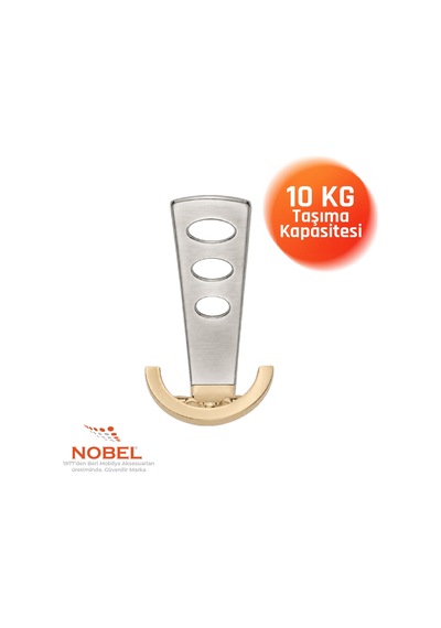 Bemol Lüks Portmanto Askı, Metal, Vestiyer Askı, 185 Gr, Dolap Askılık, Duvar Askılığı, Albrifin Saten Vidalı
