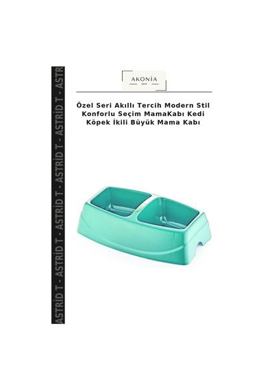 Özel Seri Akıllı Tercih Modern Stil Konforlu Seçim Mamakabı Kedi Köpek İkili Büyük Mama Kabı