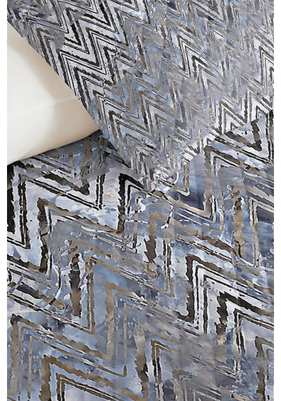 Mavi Gri Geometrik Genç Odası Tek Kişilik Pike Takımı-modern Zigzag 160x220 Cm Kapitone Yatak Örtüsü Haki