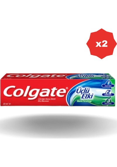 Üçlü Etki Diş Macunu 50 Ml - 2 Adet
