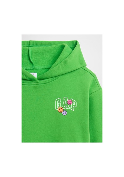 Kız Çocuk Relaxed Gap Logo Kapüşonlu Sweatshirt Yesil