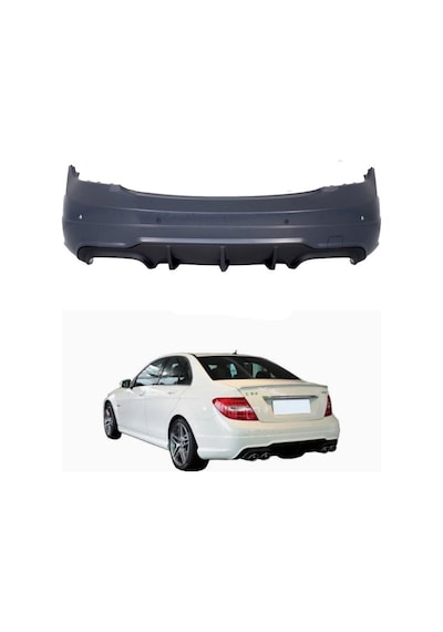 Mercedes C Serisi W204 C63 Arka Tampon Set 2008-2014 Arası Uyumlu