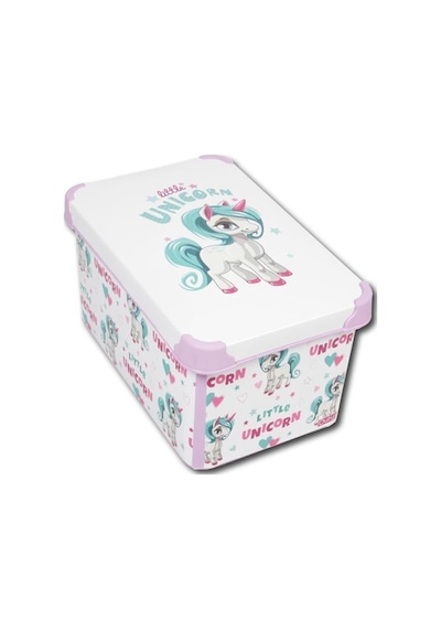 Style Box Unicorn Desenli 3 Parça Dekoratif Saklama Kutusu Seti Çok Renkli