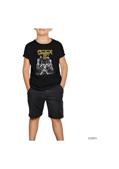 Zepplin Giyim Asphyx Siyah Çocuk Tişört