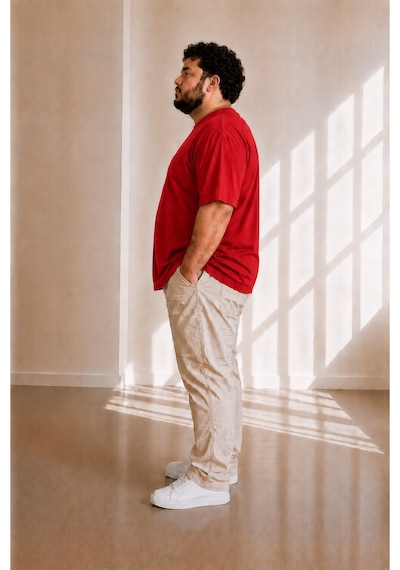 Sngl Tekstil Erkek Büyük Beden Oversize Kısa Kollu T-shirt 3xl 4xl 5xl 6xl 7xl 8xl 9xl Kırmızı