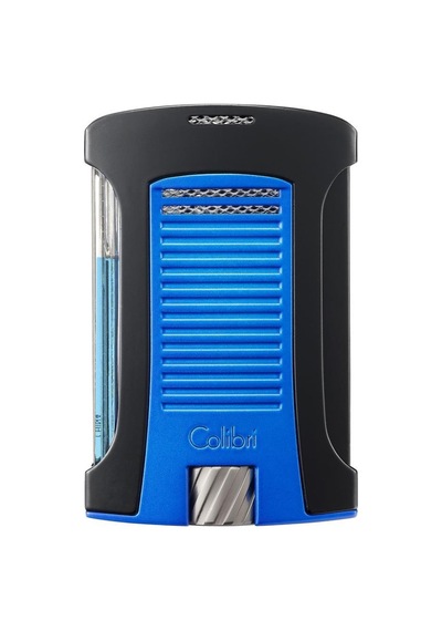 Colibri Daytona Tek Torch Pürmüz Metalik Mavi-siyah Puro Çakmağı