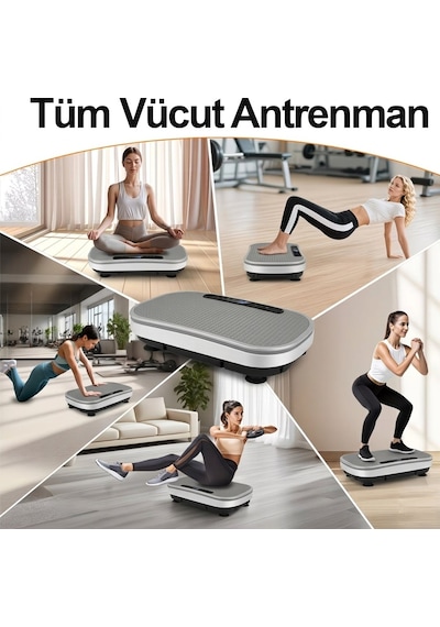Bluetooth Led Işıklı Titreşimli Egzersiz Platformu Kumandalı Ev Fitness Aleti Direnç Lastiği Hediye