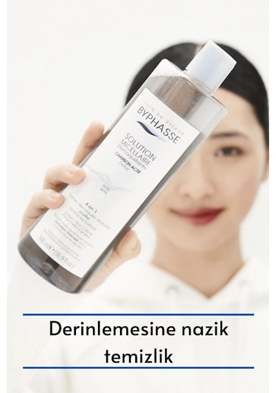 Byphasse Micellar Yüz Ve Makyaj Temizleyici Aktif Kömür Misel Su 500 ML