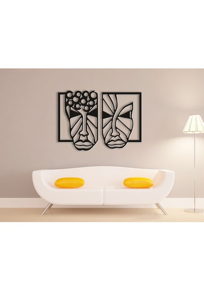 Erkek Ve Kadın Men Women 3d Duvar Dekoru - Şık Ve Minimalist Tasarım 20cm 2'li