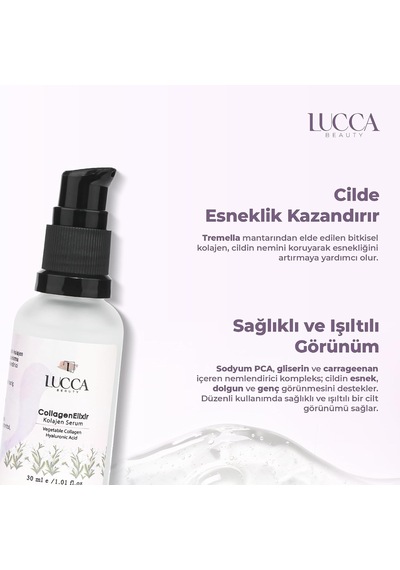 Collagenelixir Kolajen Serumu 30 Ml Vegan, Bitkisel Kolajen, Hyaluronik Asit Ve Sodyum Pca İçerikli Nemlendirici Yüz Serumu