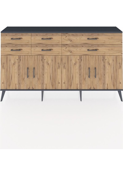 Arges Konsol 3 Raflı 6 Çekmeceli 4 Kapaklı 176x30x99 Antrasit-çam Atlas Çam - Antrasıt Arges Konsol 3 Raflı 6 Çekmeceli 4 Kapaklı 176x30x99 Antrasit-çam Atlas Çam - Antrasıt