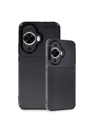 Huawei Nova 12s Kılıf Auto Focus Karbon Kapak - Siyah 0.2M-Çok Renkli