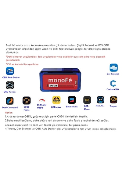 Monofe Ultra V1.5 Obd 2 Akıllı Araç Tanı Cihazı