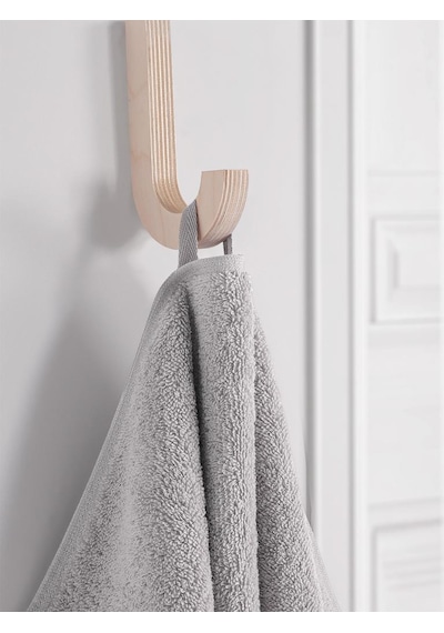 %100 Cotton Saç Havlusu Maura 50x90 Cm Açık Gri