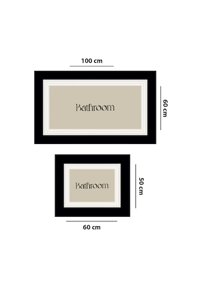 Roose 60x100 50x60 Kaydırmaz Tabanlı 2'li Banyo Paspas Seti Takımı Bej