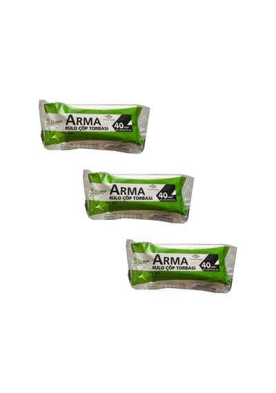 Arma Kimpack Beyaz Mini Boy 40 x 50 CM 20 L Çöp Torbası Poşeti 3 x 40'lı
