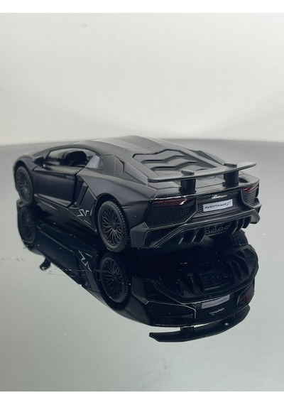 Lamborghini Aventador Sv Coupe 1:32 Ölçek Metal Çek Bırak Model Araba 12 Cm - Siyah