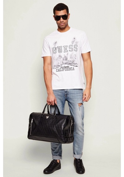 Guess Lüks Kadın Seyahat Çantası Erkek Siyah Valiz Tmtotep6134-bla
