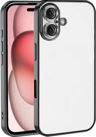 Newface Apple İphone 17 Razer Lensli Silikon - Siyah Beyaz