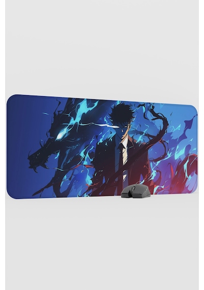 Solo Leveling Anime V1 - 90x40 Xxl Gaming Kauçuk Kaymaz Taban Mouse Pad Fare Altlığı