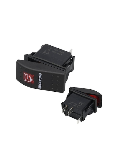 Powermaster Sintine Pompa Sembollü Işıklı 3 Pinli On-off 12-24v Marin Switch-179261