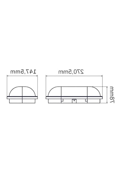Ip65 Su Geçirmez Beyaz Led Armatür, 6500k Işık Ve 2000 Lümen, 27x16.7 Cm 10 Parça Siyah