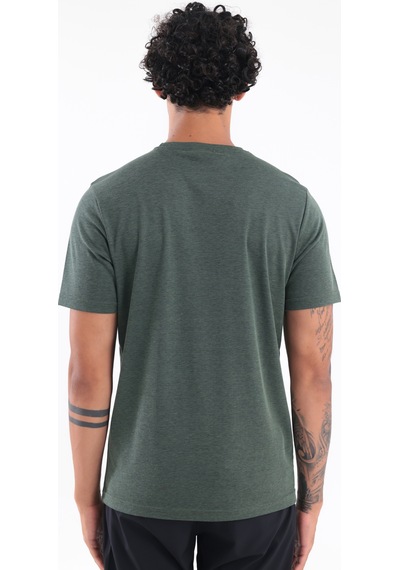 Rowinger Bisiklet Yaka Merserize Erkek Spor T-shirt Haki