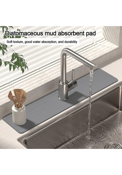 Emici Lavabo Kenar Matı Kaymaz Mutfak Tezgah Matı Musluk Damlama Tutucu Lavabo Sıçrama Koruyucu Banyo Ve Sünger Tut Diğer