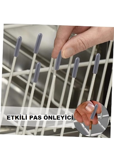 150 Adet Pas Önleyici Bulaşık Sepeti Aksesuarı - Beyaz Renk